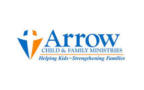 Arrow Child & Family Ministries logo with tagline, "Helping Kids - Strengthening Families"